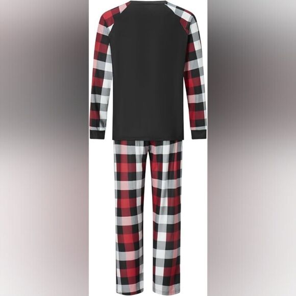 Festive Graphic Christmas Pajama Set - Medium - Picture 2 of 7